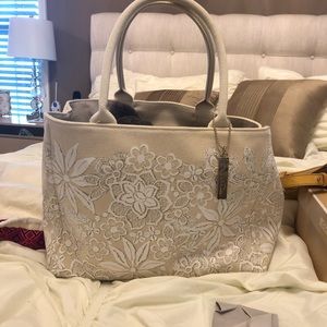 Oscar de la renta canvas bag